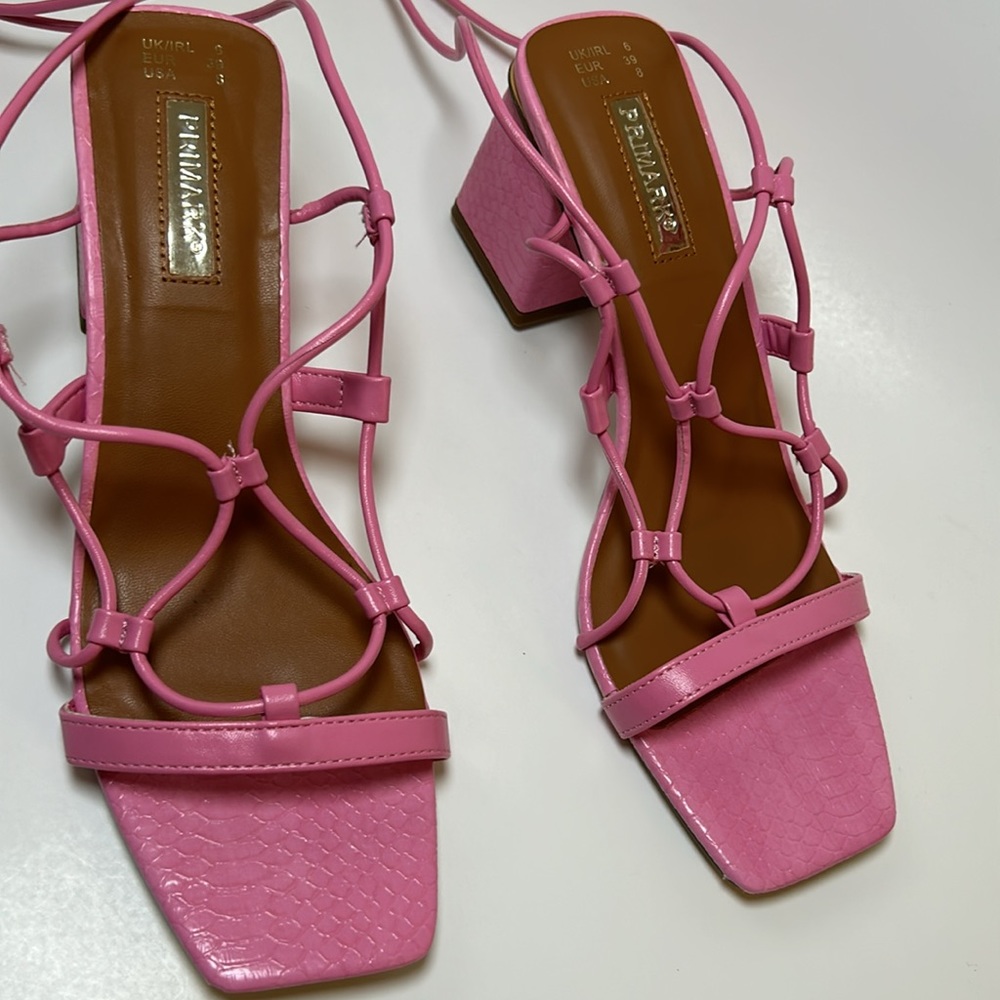 Pink Straps Heels - Picture 5 of 10